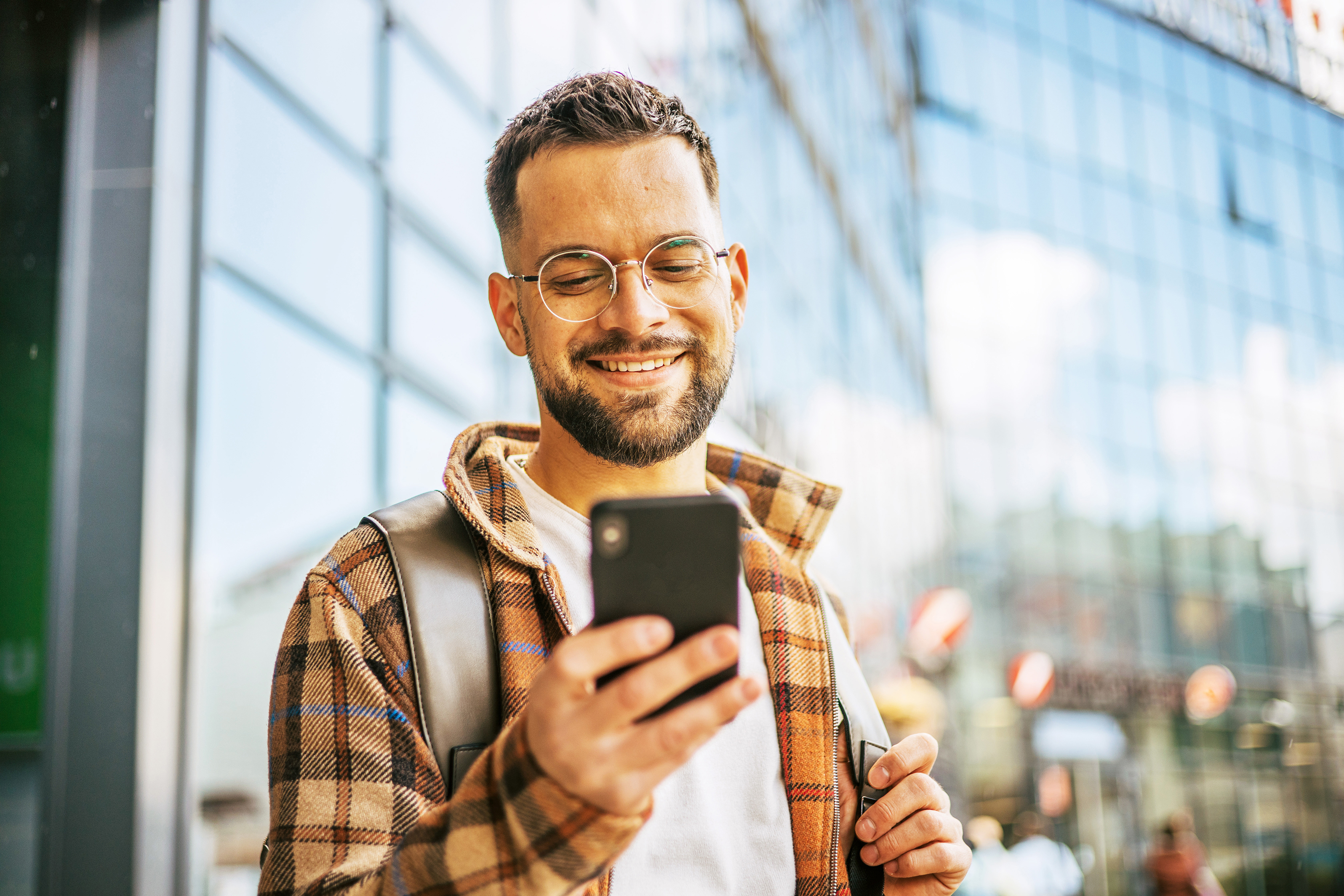 Person enjoying their phone