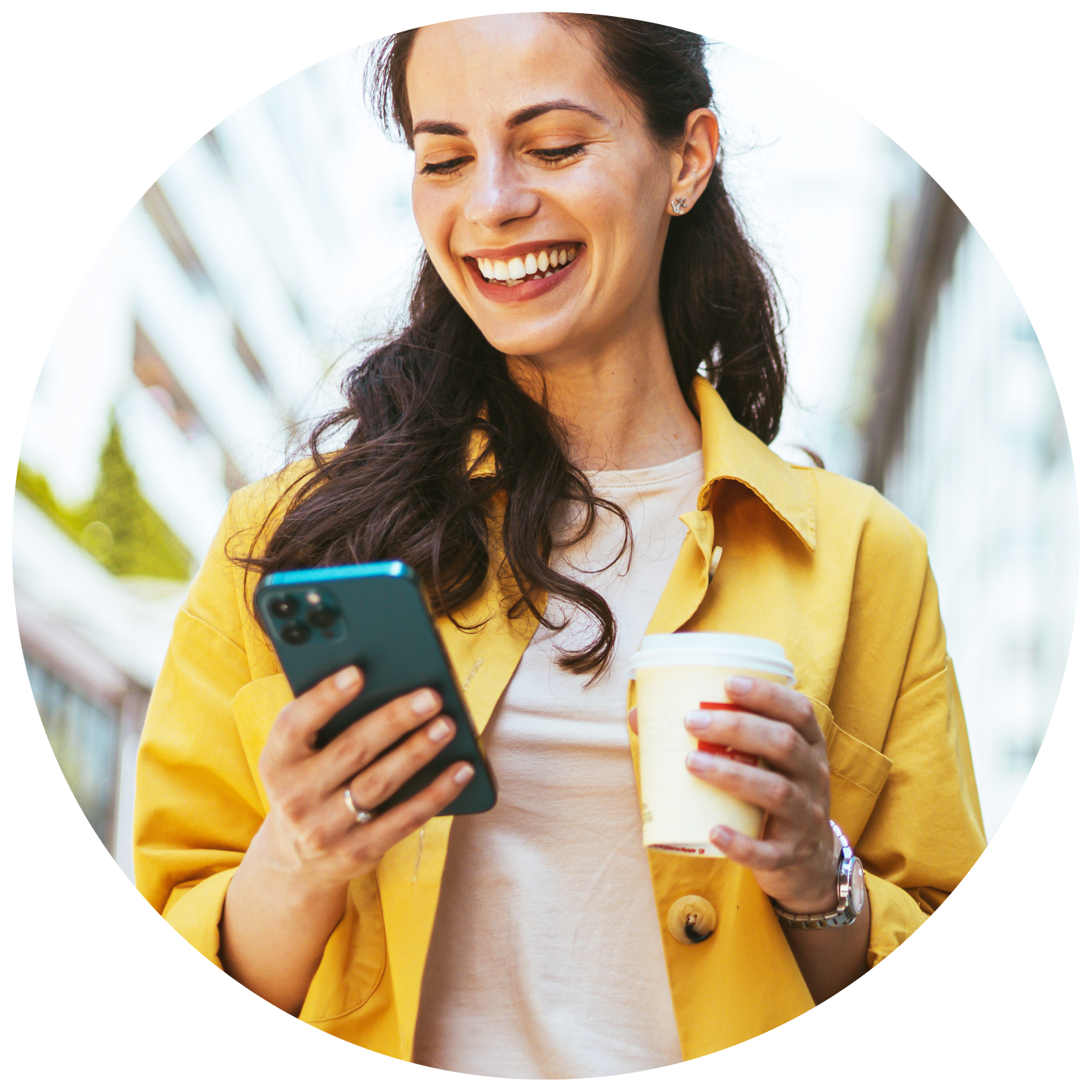 Person enjoying their phone