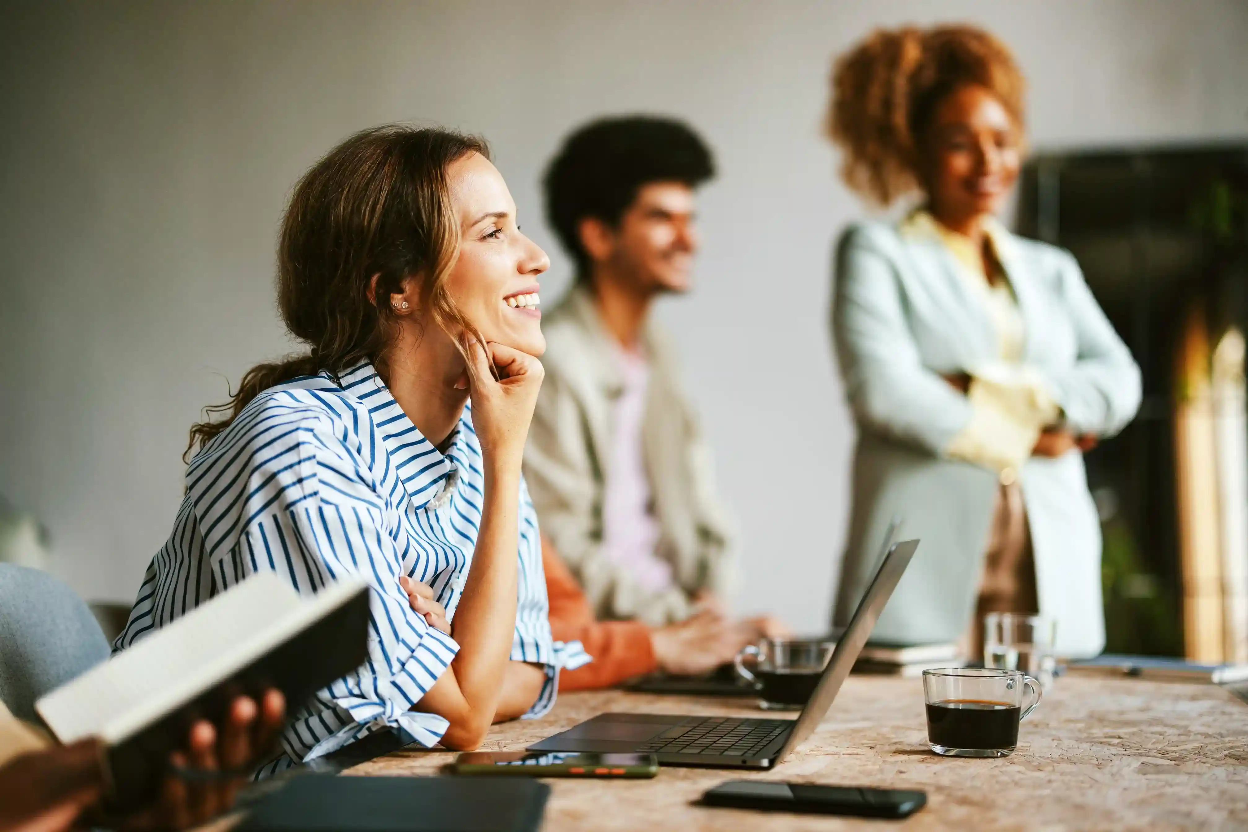 Team meeting in a casual setting