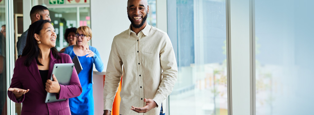 Co-worker walk-and-talk